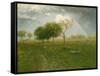 After a Summer Shower, 1894, by George Inness, 1825-1894, American landscape painting,-George Inness-Framed Stretched Canvas
