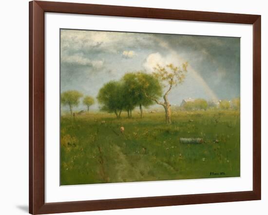 After a Summer Shower, 1894, by George Inness, 1825-1894, American landscape painting,-George Inness-Framed Art Print