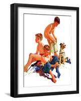 "After a Swim,"July 21, 1934-Eugene Iverd-Framed Giclee Print