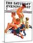 "After a Swim," Saturday Evening Post Cover, July 21, 1934-Eugene Iverd-Mounted Giclee Print
