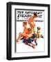 "After a Swim," Saturday Evening Post Cover, July 21, 1934-Eugene Iverd-Framed Giclee Print