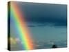 After Bad Weather and Rain Enjoys a Rainbow.-ginasanders-Stretched Canvas