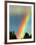 After Bad Weather and Rain Enjoys a Rainbow.-ginasanders-Framed Photographic Print