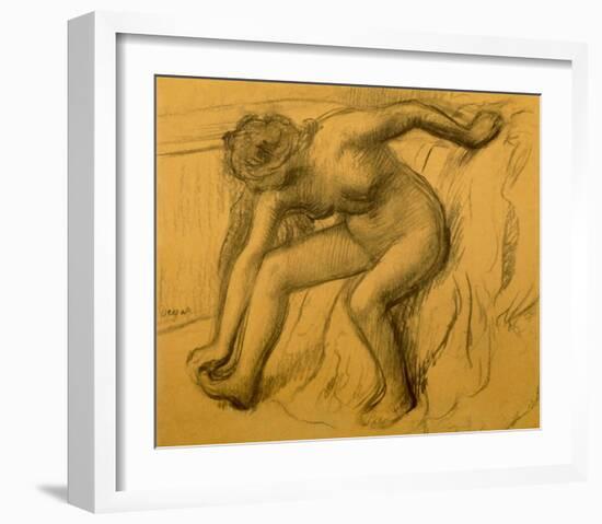 After Bath, 1892-Edgar Degas-Framed Art Print