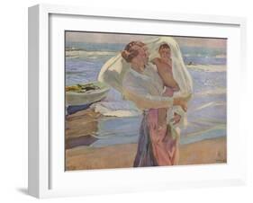 'After Bathing', 1915, (1932)-Joaquin Sorolla y Bastida-Framed Giclee Print