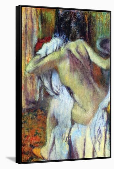 After Bathing-Edgar Degas-Framed Stretched Canvas