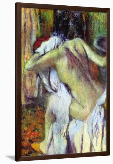 After Bathing-Edgar Degas-Framed Art Print