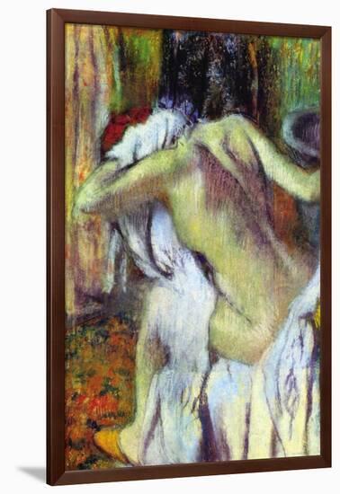 After Bathing-Edgar Degas-Framed Art Print