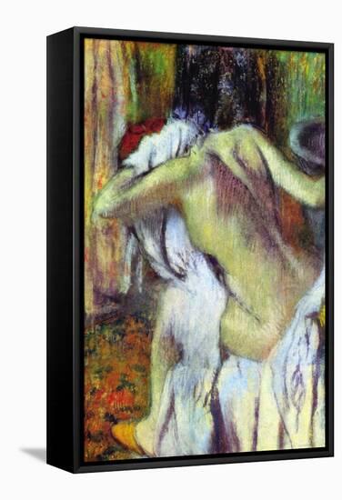 After Bathing-Edgar Degas-Framed Stretched Canvas