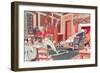 After Christmas Lunch-null-Framed Giclee Print