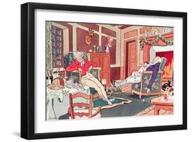 After Christmas Lunch-null-Framed Giclee Print