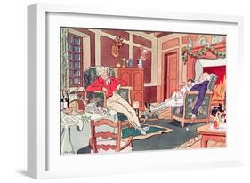 After Christmas Lunch-null-Framed Giclee Print