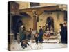 After Christmas Mass-Hugo Oehmichen-Stretched Canvas