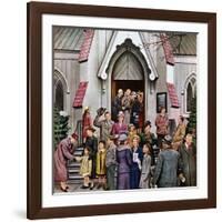 "After Church," April 16, 1949-Stevan Dohanos-Framed Giclee Print