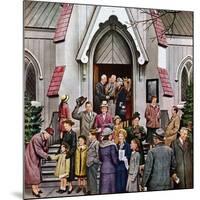 "After Church," April 16, 1949-Stevan Dohanos-Mounted Giclee Print