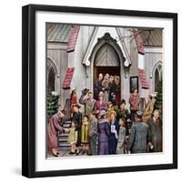 "After Church," April 16, 1949-Stevan Dohanos-Framed Giclee Print