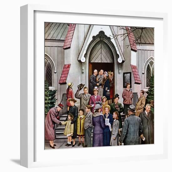 "After Church," April 16, 1949-Stevan Dohanos-Framed Giclee Print