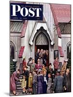 "After Church," Saturday Evening Post Cover, April 16, 1949-Stevan Dohanos-Mounted Giclee Print