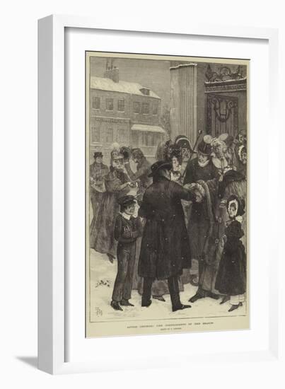 After Church, the Compliments of the Season-Frederick Barnard-Framed Giclee Print