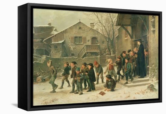 After Class, 1859 (Oil on Canvas)-Marc Louis Benjamin Vautier-Framed Stretched Canvas