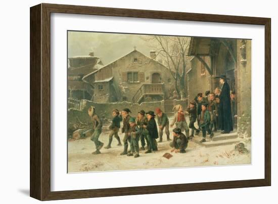 After Class, 1859 (Oil on Canvas)-Marc Louis Benjamin Vautier-Framed Giclee Print