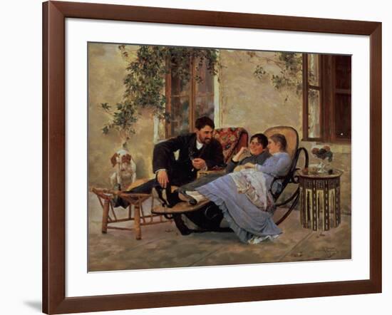 After Dinner, 1888-Nikolai Dmitrievich Kuznetsov-Framed Giclee Print