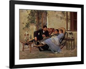 After Dinner, 1888-Nikolai Dmitrievich Kuznetsov-Framed Giclee Print