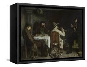 After Dinner at Ornans, 1848-Gustave Courbet-Framed Stretched Canvas