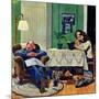 "After Dinner at the Farm," March 27, 1948-John Falter-Mounted Giclee Print