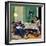 "After Dinner at the Farm," March 27, 1948-John Falter-Framed Giclee Print