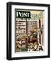 "After Dinner Dishes," Saturday Evening Post Cover, January 8, 1949-Stevan Dohanos-Framed Premium Giclee Print
