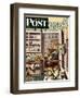 "After Dinner Dishes," Saturday Evening Post Cover, January 8, 1949-Stevan Dohanos-Framed Giclee Print