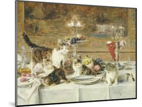 After Dinner-Louis Eugene Lambert-Mounted Giclee Print