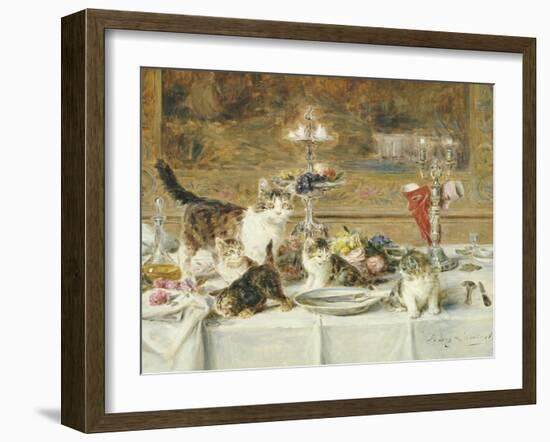 After Dinner-Louis Eugene Lambert-Framed Giclee Print