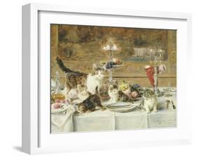 After Dinner-Louis Eugene Lambert-Framed Giclee Print