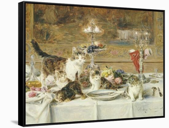 After Dinner-Louis Eugene Lambert-Framed Stretched Canvas