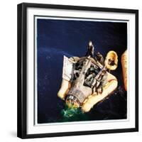 After Gemini VIII Made an Emergency Landing, Astronauts Await Pick Up Inside Their Capsule-null-Framed Photographic Print