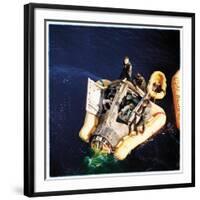 After Gemini VIII Made an Emergency Landing, Astronauts Await Pick Up Inside Their Capsule-null-Framed Photographic Print