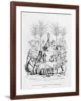 After Having a Glass of Sugar Water, the Famous Orator Comes Down the Platform', Illustration…-J.J. Grandville-Framed Giclee Print