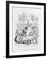 After Having a Glass of Sugar Water, the Famous Orator Comes Down the Platform', Illustration…-J.J. Grandville-Framed Giclee Print