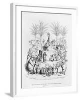 After Having a Glass of Sugar Water, the Famous Orator Comes Down the Platform', Illustration…-J.J. Grandville-Framed Giclee Print