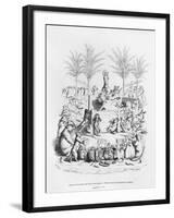 After Having a Glass of Sugar Water, the Famous Orator Comes Down the Platform', Illustration…-J.J. Grandville-Framed Giclee Print