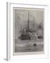 After Her Trial by Fire, HMS Belleisle Towed into Portsmouth Harbour-Henry Charles Seppings Wright-Framed Giclee Print