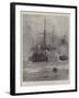 After Her Trial by Fire, HMS Belleisle Towed into Portsmouth Harbour-Henry Charles Seppings Wright-Framed Giclee Print