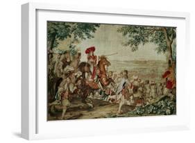 (After Le Brun) Entry of Louis XIV into Dunkerque, 1662-Charles Le Brun-Framed Giclee Print