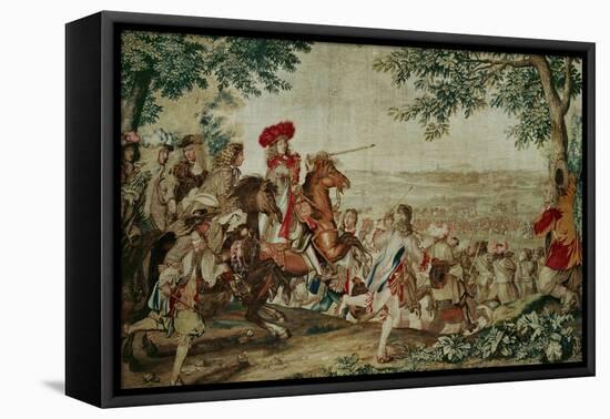 (After Le Brun) Entry of Louis XIV into Dunkerque, 1662-Charles Le Brun-Framed Stretched Canvas