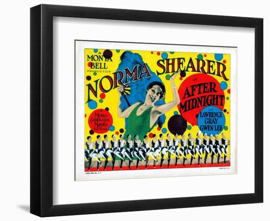 After Midnight, Norma Shearer, 1927-null-Framed Art Print