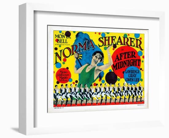 After Midnight, Norma Shearer, 1927-null-Framed Art Print