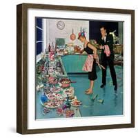 "After Party Clean-up," January 2, 1960-Ben Kimberly Prins-Framed Giclee Print