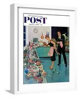 "After Party Clean-up," Saturday Evening Post Cover, January 2, 1960-Ben Kimberly Prins-Framed Giclee Print